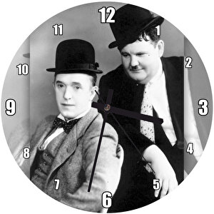 Arthur Stanley Jefferson Ve Oliver Hardy Duvar Saati