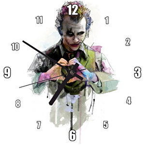 Joker Eli İle Kalp Yapmış Duvar Saati