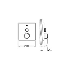 Smartcontrol Tek Valfli Akış Kontrollü Ankastre Duş Bataryası 29147000