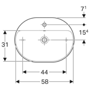 Geberit Variform 500.777.01.2 Çanak Lavabo - Oval - Beyaz 60cm