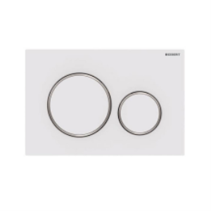 Geberit Sigma20 115.882.jq.1 Kumanda Kapağı - Çift Basmalı, Mat Krom/parlak/mat Krom - Kolay Temizlenebilir