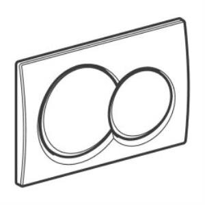 Geberit Alpha01 115.035.46.1 Kumanda Kapağı - Çift Basmalı - Mat Krom