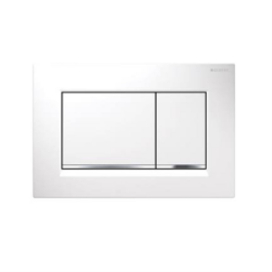 Geberit Sigma30 115.883.jt.1 Çift Kapaklı Kumanda Paneli, Mat Beyaz / Parlak / Mat Beyaz