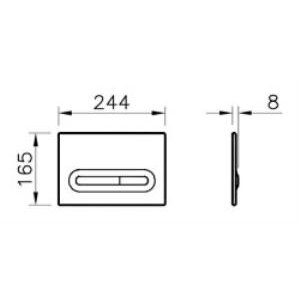 Vitra Loop T Kumanda Paneli 740-0780 Parlak Krom