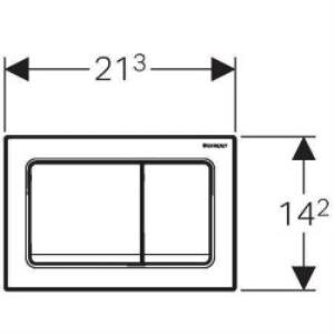 Alpha30 115.055.21.1 Kumanda Paneli, Çift Basmalı,  Parlak Krom
