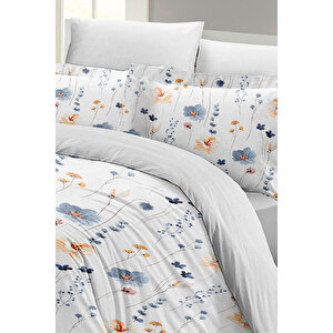 Monohome Soft Floral Luxury Çift Kişilik Pamuk Saten Nevresim Takımı