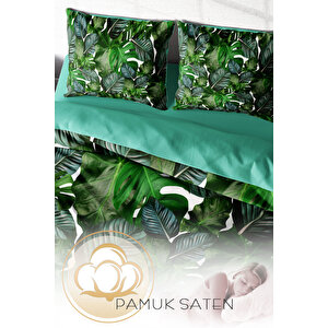 Monohome Green Forest 3d Pamuk Saten Çift Kişilik Nevresim Takımı