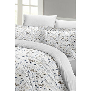 Monohome Butterfly Flower Luxury Çift Kişilik Pamuk Saten Nevresim Takımı