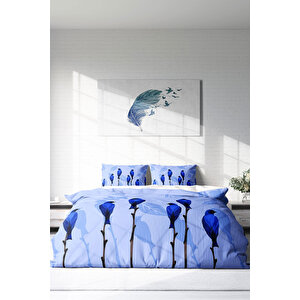 Blue Birds Naturel Çift Kişilik Nevresim Takımı