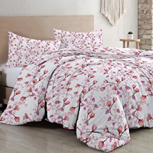 Monohome Cherry Blossom Luxury Çift Kişilik Pamuk Saten Nevresim Takımı