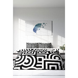 Geometric Mixed Modern Çift Kişilik Nevresim Takımı