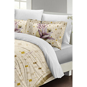 Çift Kişilik Nevresim Takımı Özel Dokuma Pamuk Saten Lily