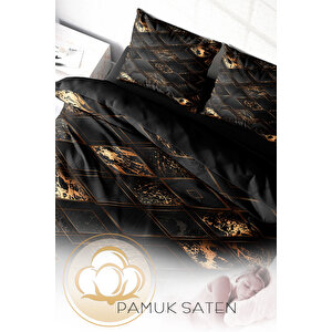 Monohome Black Suite 3d Pamuk Saten Çift Kişilik Nevresim Takımı