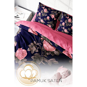 Monohome Noble Pink Roses Naturel Çift Kişilik Nevresim Takımı