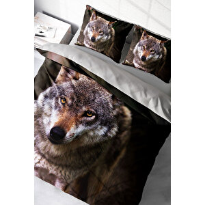 Wolfeyes 3d Çift Kişilik Nevresim Takımı
