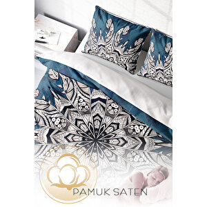 Monohome Ethnic Mandala3 3d Pamuk Saten Çift Kişilik Nevresim Takımı