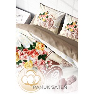 Monohome Romantic Bicycle Modern Çift Kişilik Nevresim Takımı