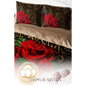 Monohome Gold & Roses 3d Çift Kişilik Nevresim Takımı