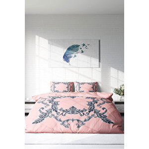 Pink Baraque 3d Çift Kişilik Nevresim Takımı