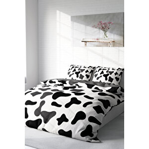 Monohome Cow 3d Pamuk Saten Çift Kişilik Nevresim Takımı