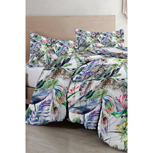 Monohome Exotic Floral Luxury Çift Kişilik Pamuk Saten Nevresim Takımı