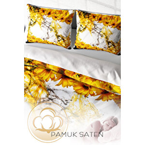 Monohome Yellow Daisy 3d Çift Kişilik Nevresim Takımı