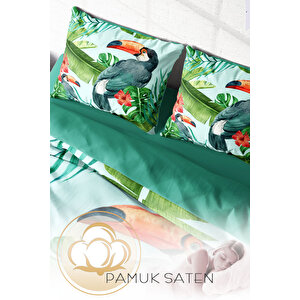 Monohome Birdie 3d Pamuk Saten Çift Kişilik Nevresim Takımı