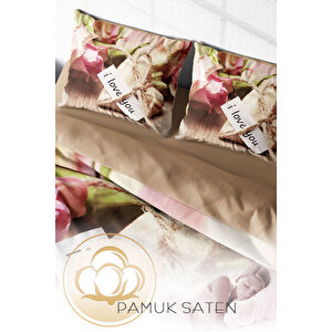 Monohome Love You 3d Dijital Baskılı Çift Kişilik Nevresim Takımı