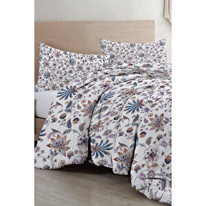 Monohome Elegant Floral Luxury Çift Kişilik Pamuk Saten Nevresim Takımı