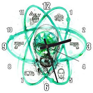 Breaking Bad Walter White Atom Sembolü  Duvar Saati