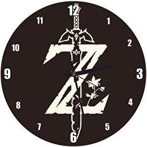 Minimalizm Zelda Efsanesi Görseli Duvar Saati