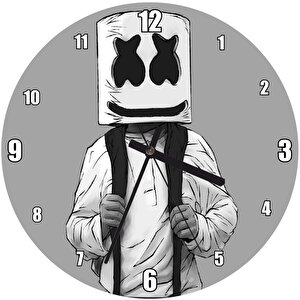 Marshmello Animasyon Görseli Duvar Saati