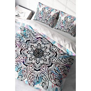 Ethnic Mandala2 3d Pamuk Saten Çift Kişilik Nevresim Takımı