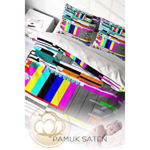 Çift Kişilik Nevresim Takımı Sık Dokuma Pamuk Saten 3d Özel Tasarım No Signal