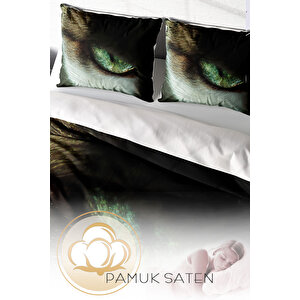 Monohome Cateye 3d Pamuk Saten Çift Kişilik Nevresim Takımı
