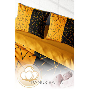 Monohome Gold Sembol 3d Pamuk Saten Çift Kişilik Nevresim Takımı