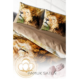 Monohome Lion Naturel Çift Kişilik Nevresim Takımı