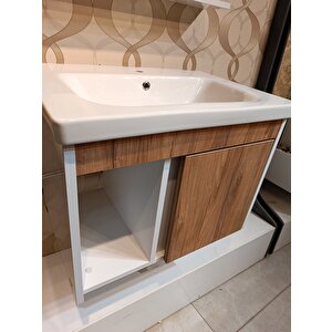 HAL 65 CM BANYO DOLAP SETİ AYNA  LAVABO DAHİL %100 MDF