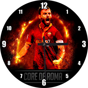 Roma Ateşi Daniele De Rossi  Duvar Saati