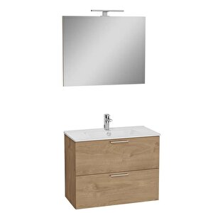 Vitra Mia 80cm Açık Meşe Banyo Dolabı