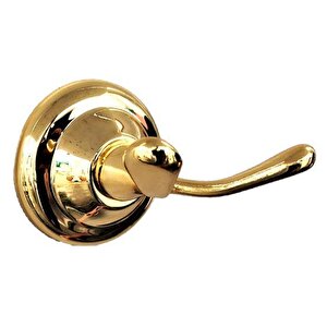Lider Dicle Gold Banyo Aksesuarı,sarı Altın Renk İkili Askılık