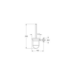 Vitra Base 100 Duvardan Tuvalet Fırçalığı Krom A44118