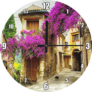 Fransa Provence Eski Binalar Görseli Duvar Saati