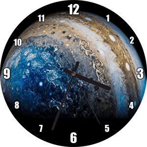 Jüpiter Ve Detaylı Yüzeyi Duvar Saati