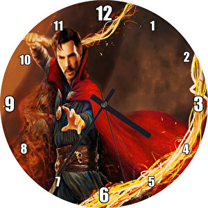Doktor Strange Ve Alev Kırbacı Duvar Saati