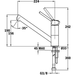 Auk 913 Krom Mutfak Bataryasi