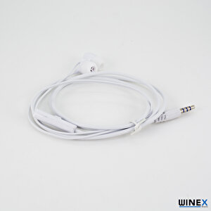 P100 3.5 Mm Mikrofonlu Kablolu Kulak Içi Kulaklık Beyaz Beyaz