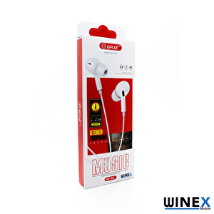 Winex Gfz Hf05 Streo Kablolu Mikrofonlu Kulakiçi Pro Kulaklık Beyaz