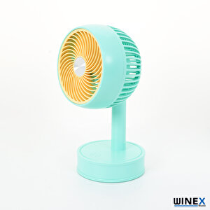 Winex Mini Taşınabilir Portatif Fan 3 Kademeli Vantilatör Mavi