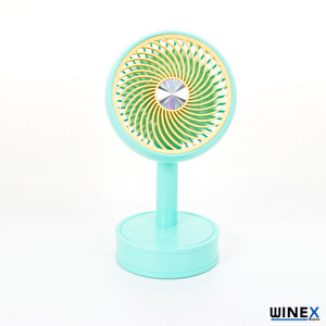 Winex Mini Taşınabilir Portatif Fan 3 Kademeli Vantilatör Mavi